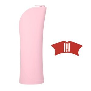 Silicone Stand Up Portable Travel Cosmetic Bag with Nose Shadow Template Pink